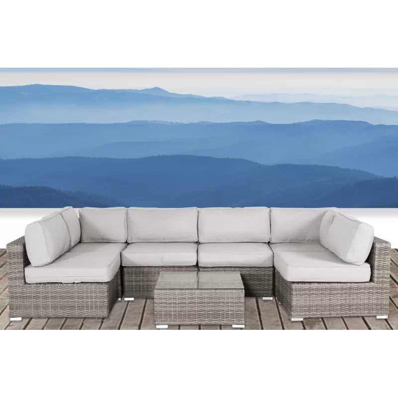 Fully Assembled Wicker Patio Sofa Set for 4 with Cushions
