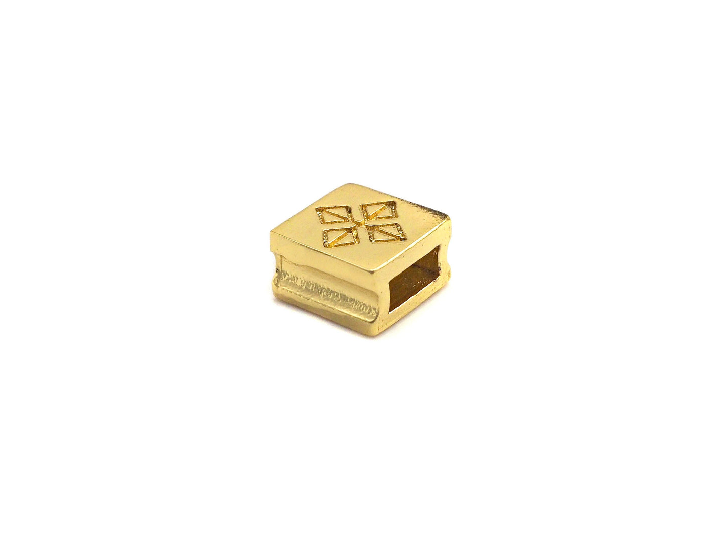 Gold Square Spacer Beads, Sku#Z1092