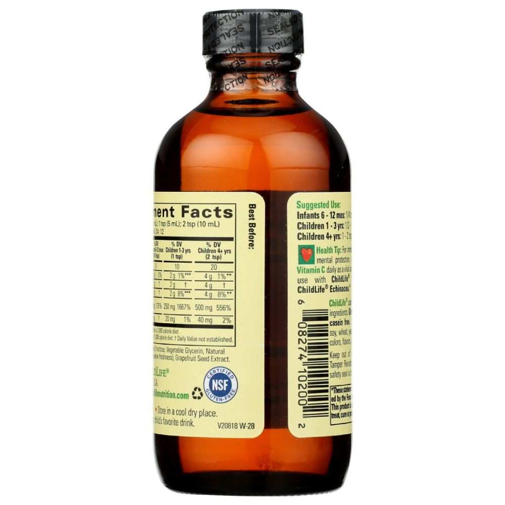 CHILDLIFE Liquid Vitamin C |Kids -Immune Support|Antioxidant Boost 4oz