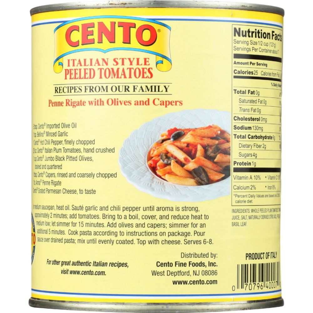 CENTO Italian Style Whole Peeled Tomatoes | 28 oz Perfect for Recipes
