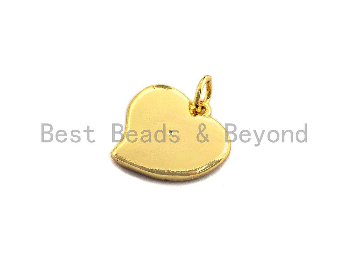 Enamel Colorful Peach Heart Pendant,CZ Micro Pave Oil Drop pendant,Enamel pendant,Enamel Jewelry,12mm,sku#Z648