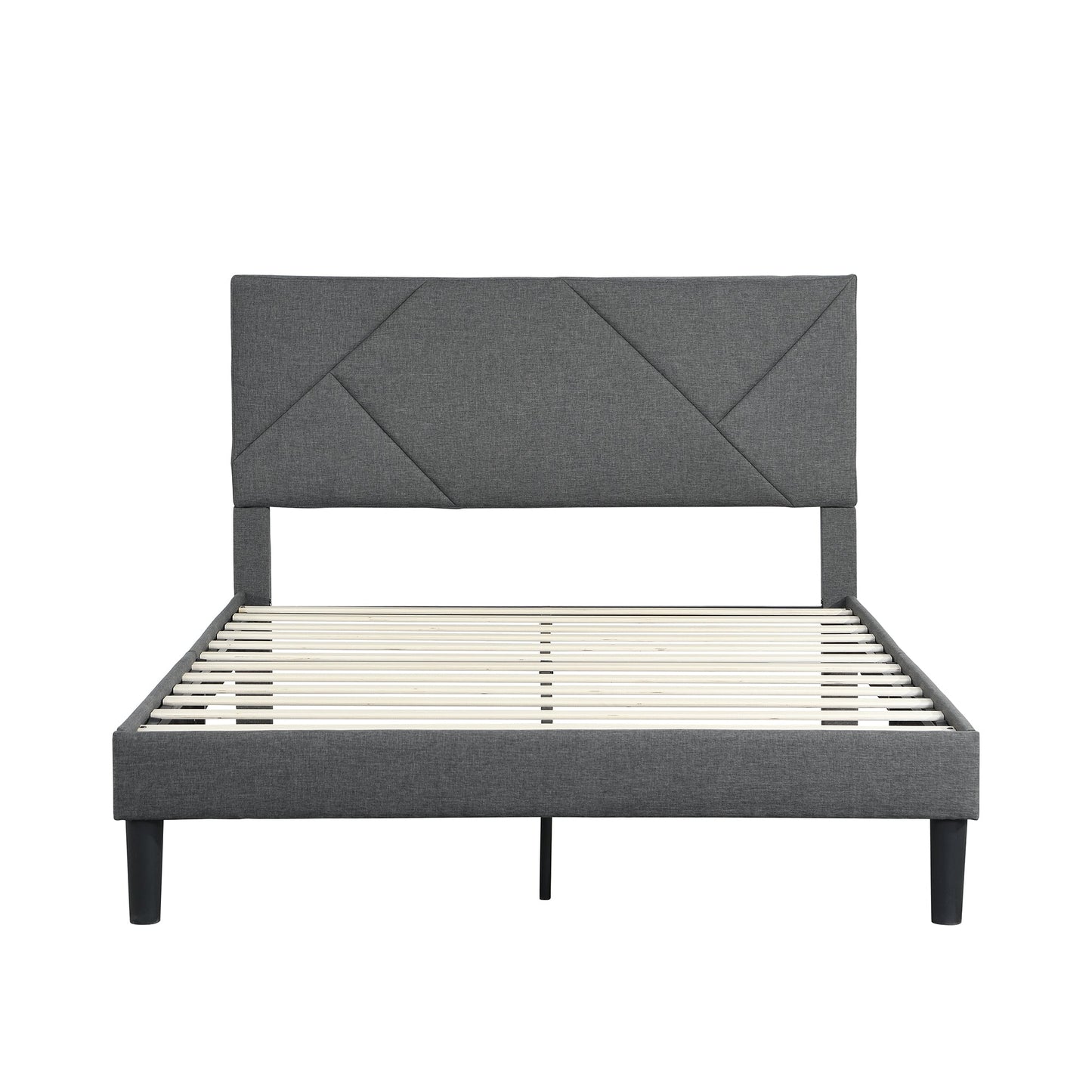 Full Size Upholstered Platform Bed Frame with Headboard