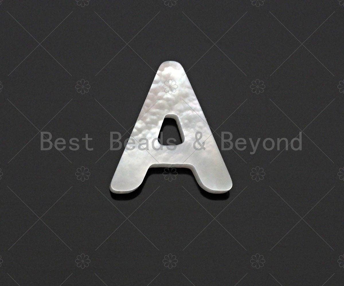 High Quality Mother of Pearl Initial Number Charm, Alphabet charm, sku#T154