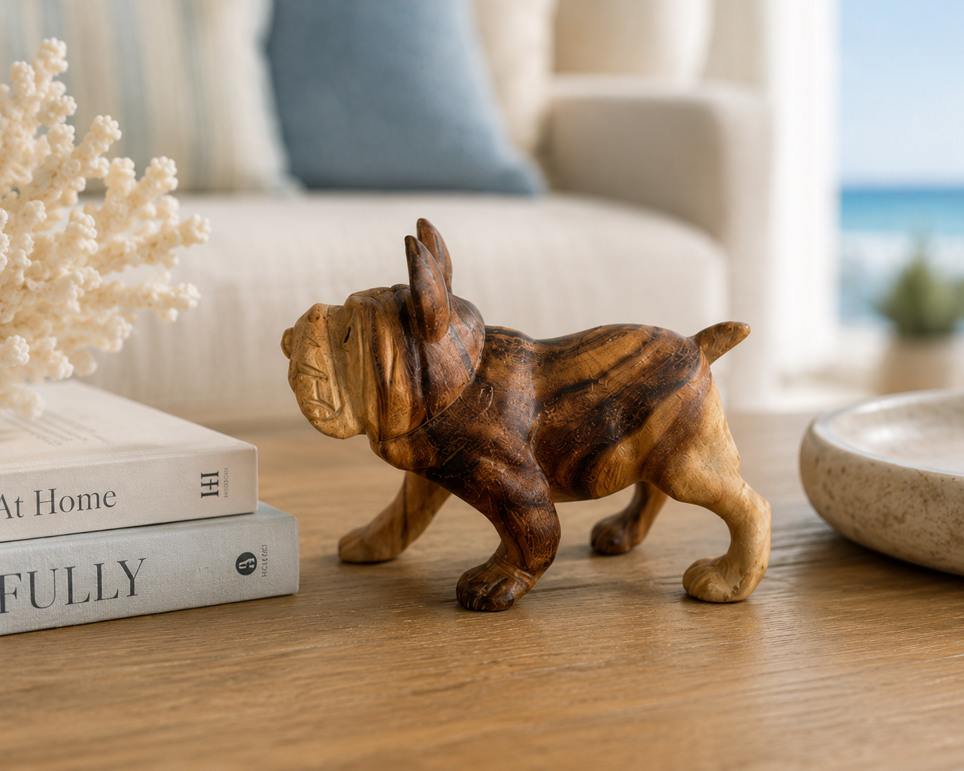 Hand Carved BullDog (Small)