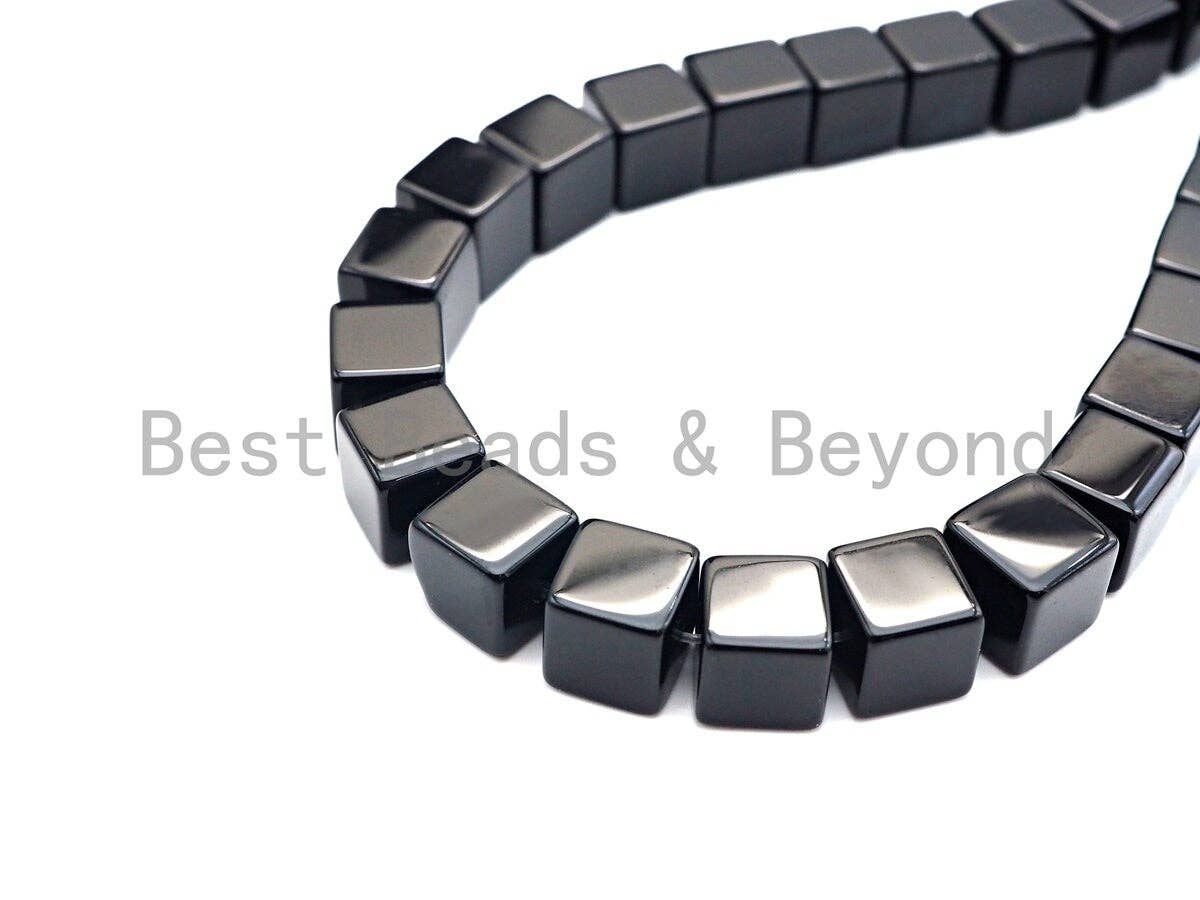 NEW STYLE!! Quality Natural Black Onyx Cube beads, 6mm/8mm/1