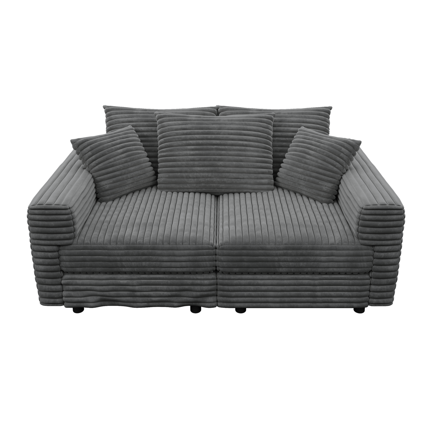 Plush Corduroy 3-Seat Sofa
