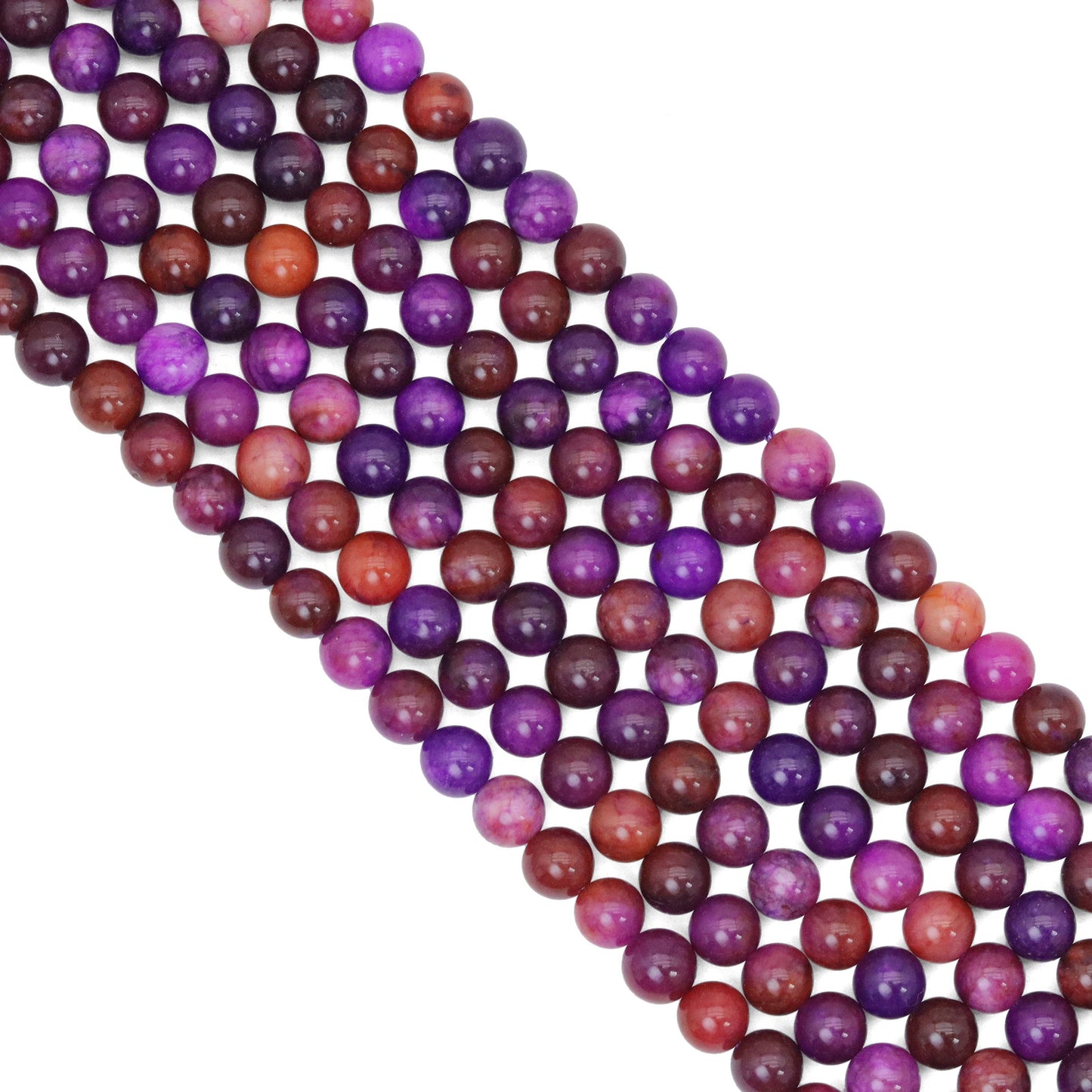 Sugilite Jade Round Smooth Beads, Sku#U2119