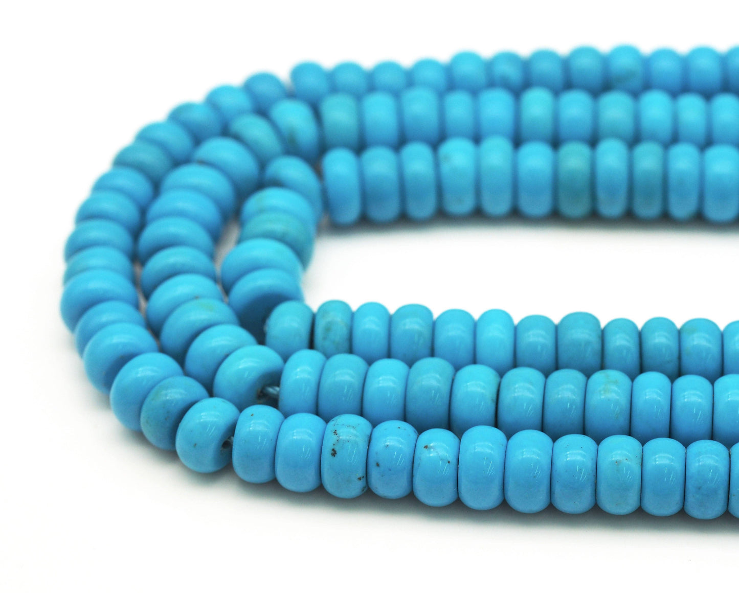 Turquoise Rondelle 5x8mm Smooth Beads,Sku#U1198