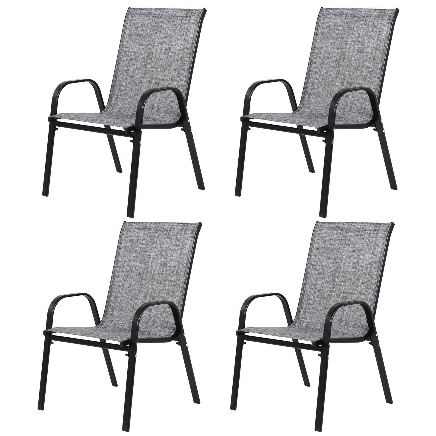 4 Piece Outdoor Patio Chair Set
