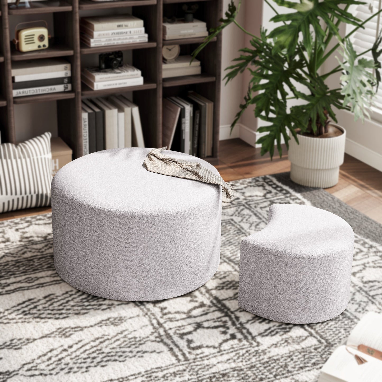 Upholstered Nesting Coffee Tables (Set of 2)
