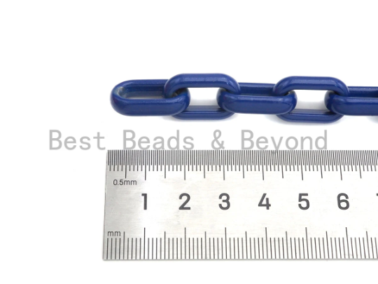 Enamel Chunky Oval link Chain, XL Enamel Oval link chain, E539