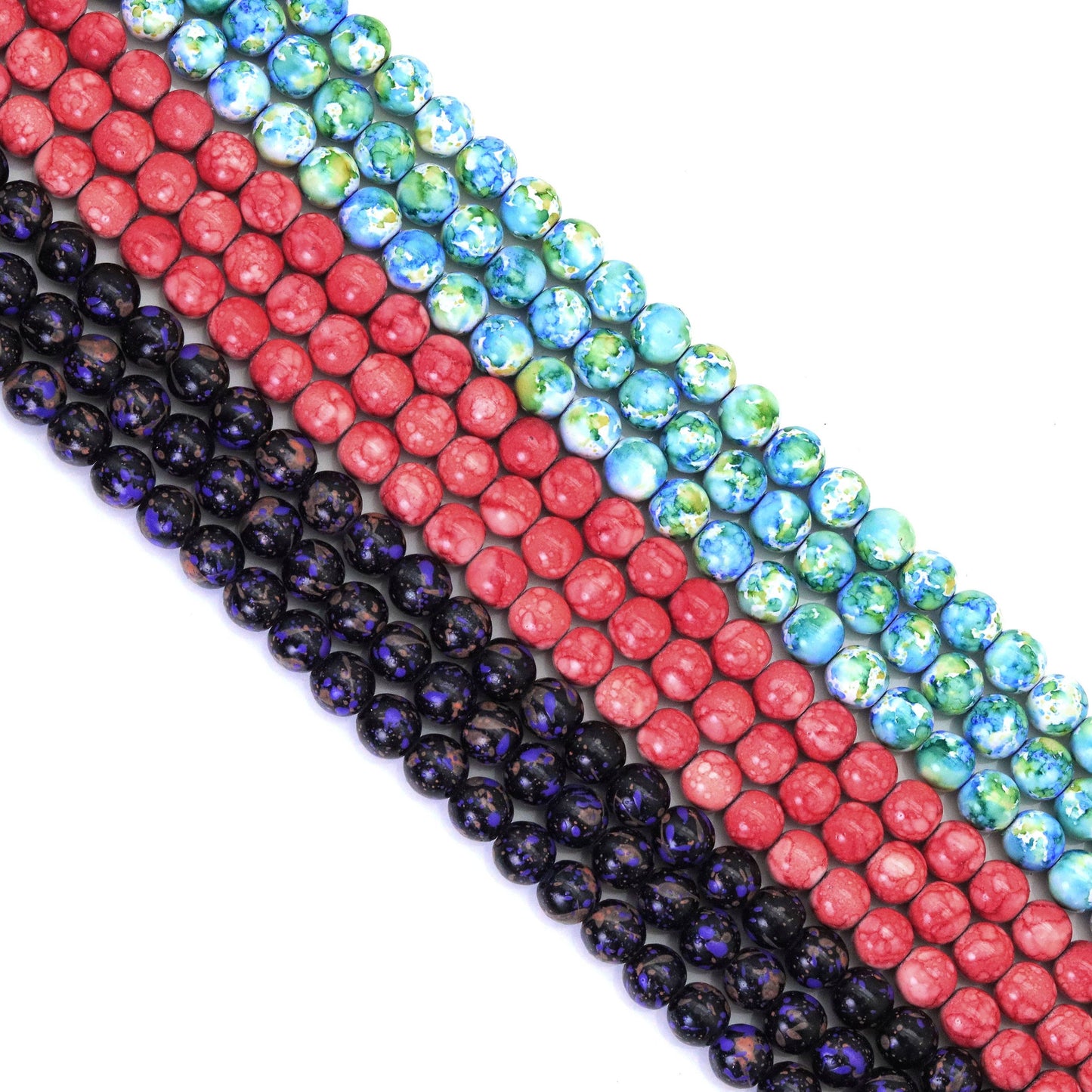 Colorful Hematite Round Smooth Beads, Sku#S164C