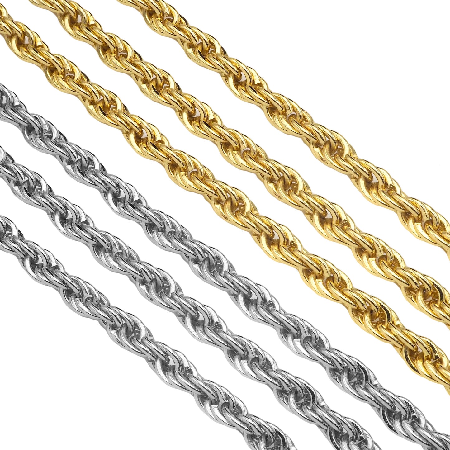 High-Quality Chunky 7mm Rope Chain, wholesale chain, sku#E533