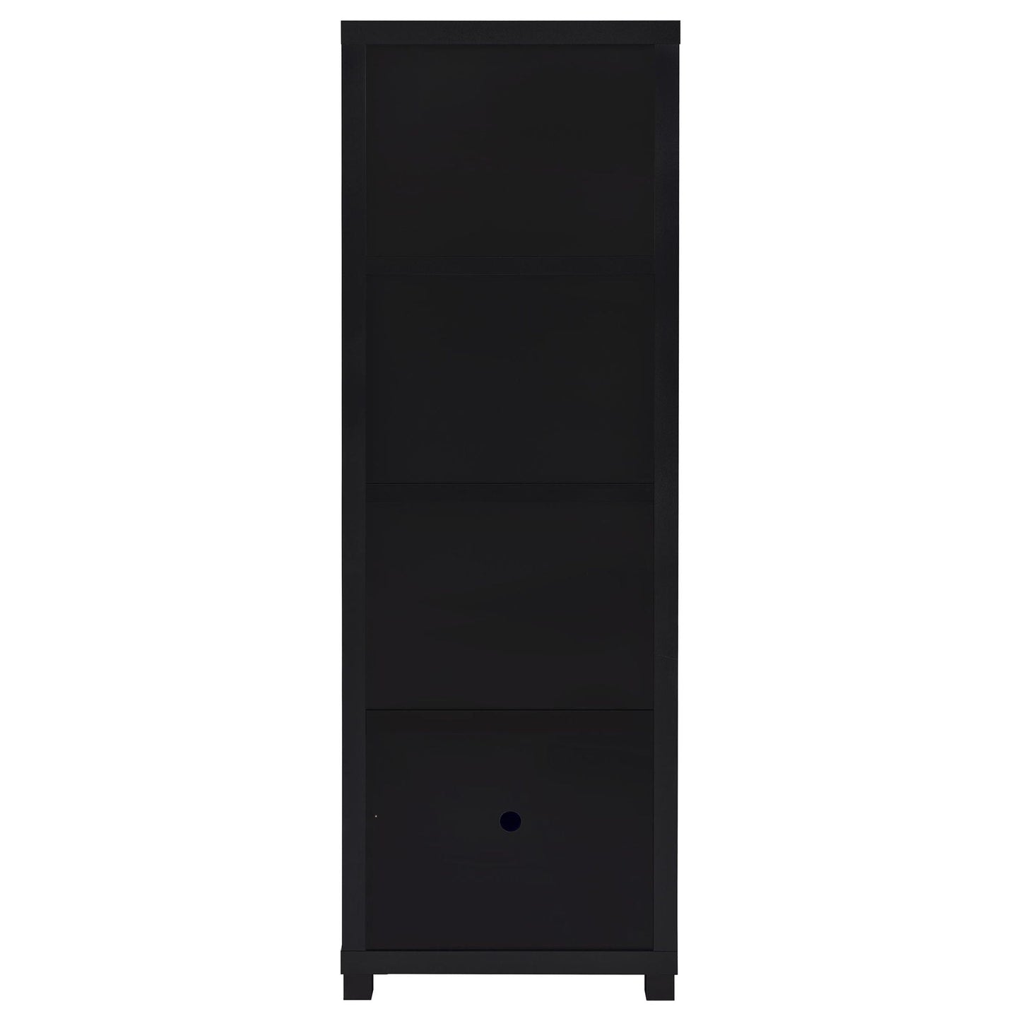 Sachin 3-shelf Engineered Wood Media Tower Black