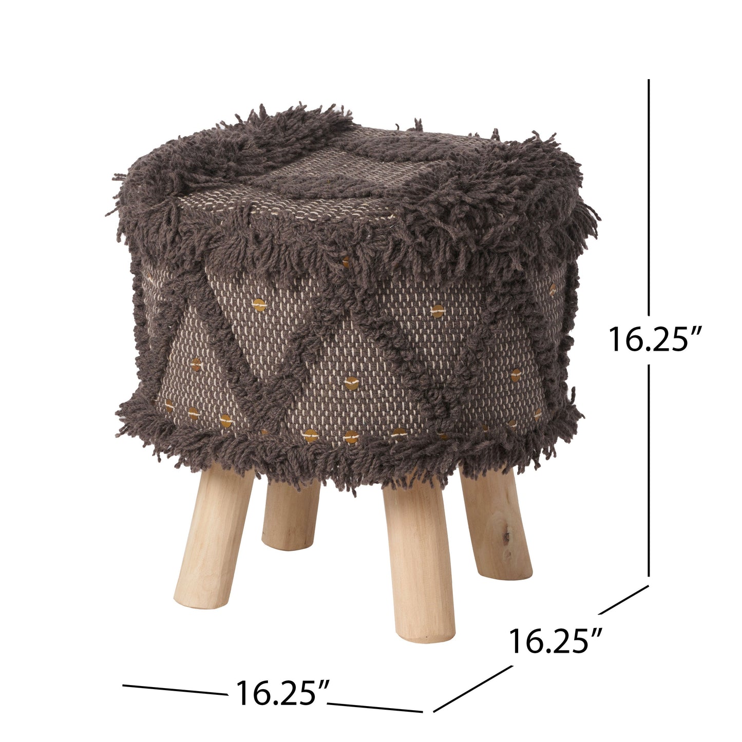 Roja Handcrafted Wool & Cotton Stool