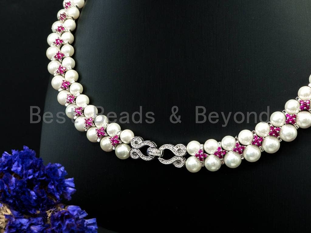 Bridal Pearl Necklace Bracelet Set, sku#P16