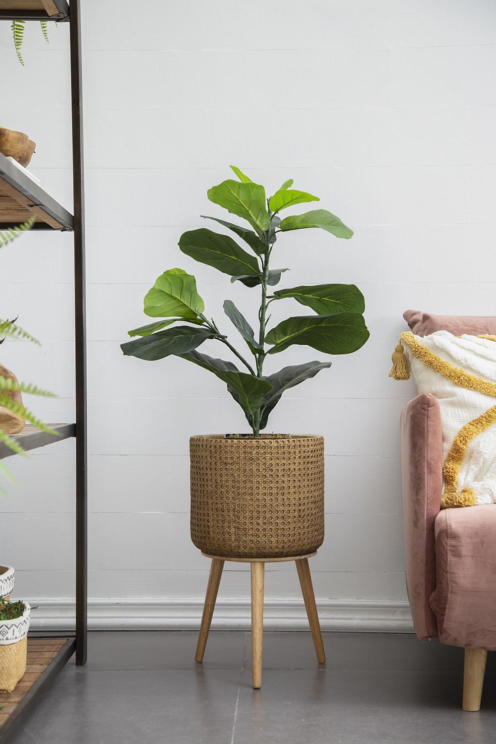 20" x 16" x 35" Artificial Fiddle-Leaf Fig Potted Plant