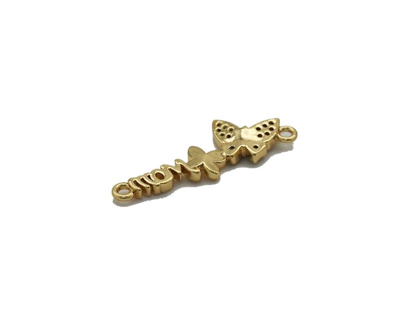 CZ Gold Mama connector, Sku#J150