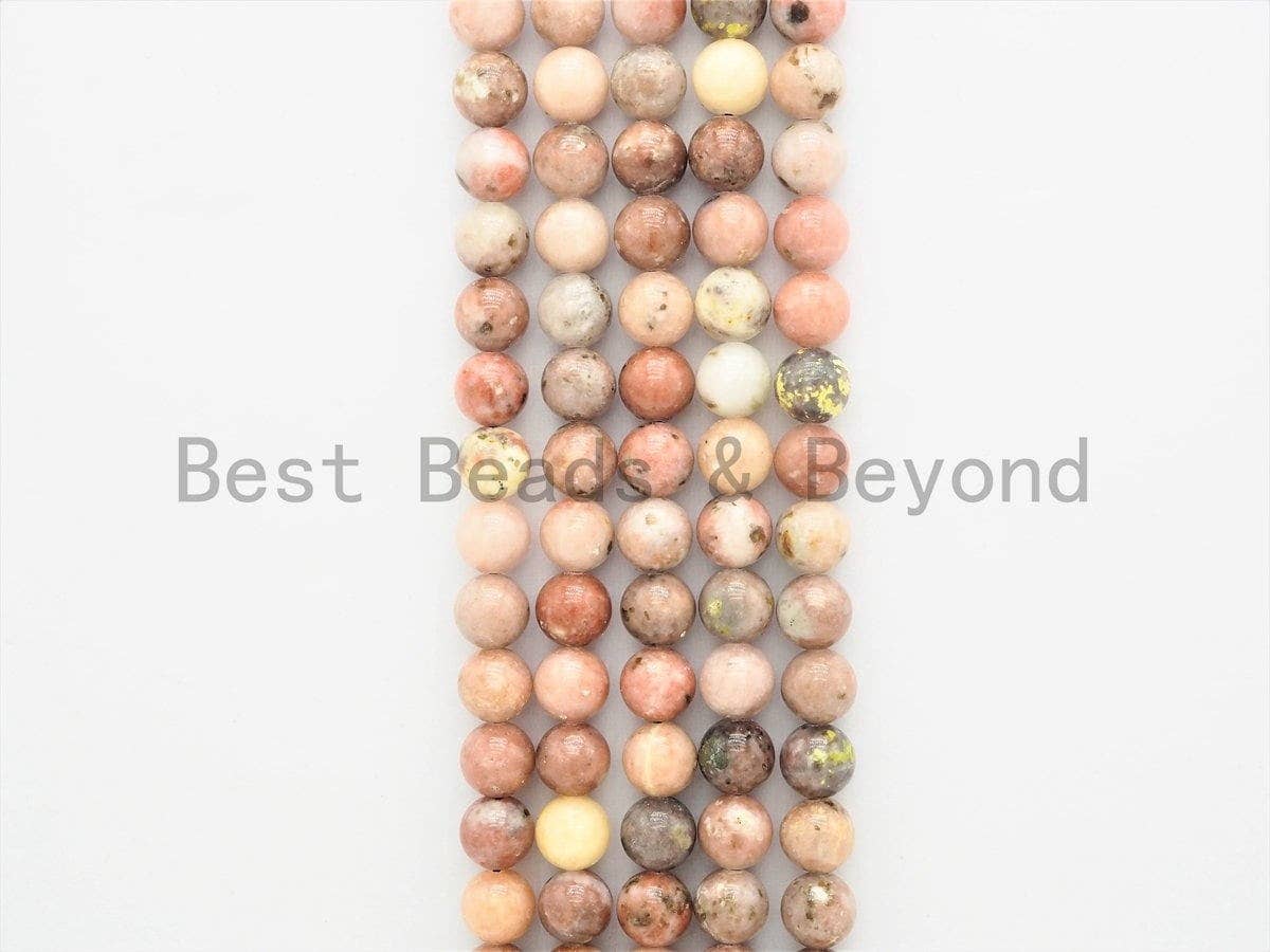 Quality Natural Pink Bloodshot Agate Round Smooth Beads,6mm/8mm/10mm/12mm beads,Rose Pink Gemstone, 15.5inch strand, SKU#U394
