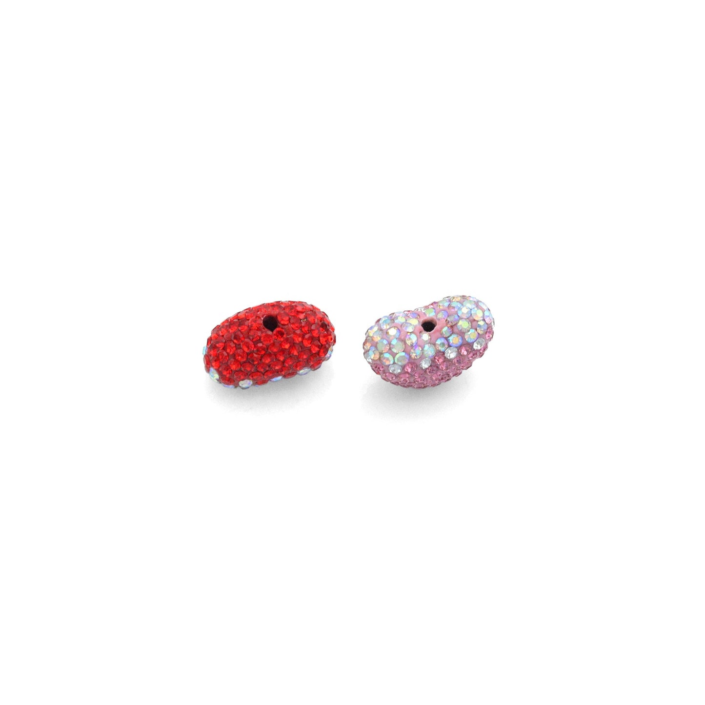 Pink Red White rhinestone Heart Charm Pendant,Sku#LD744