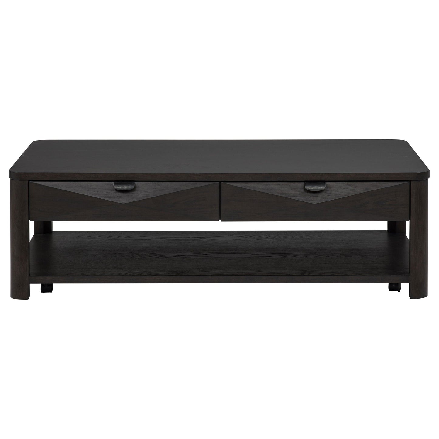 Marcelo Wood Coffee Table with 2 Drawers and Shelf Coffee