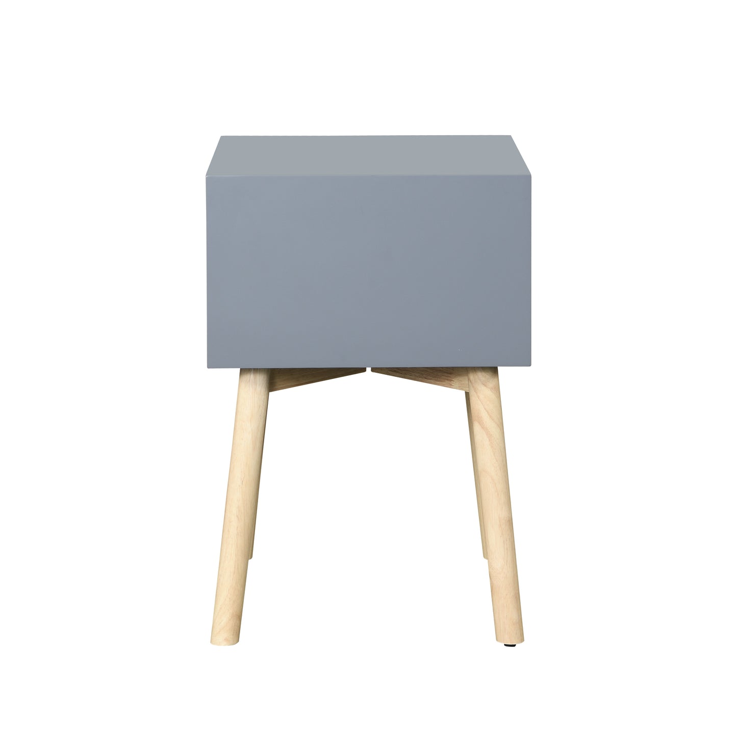 Mid-Century Modern Side Table with 2 Drawers