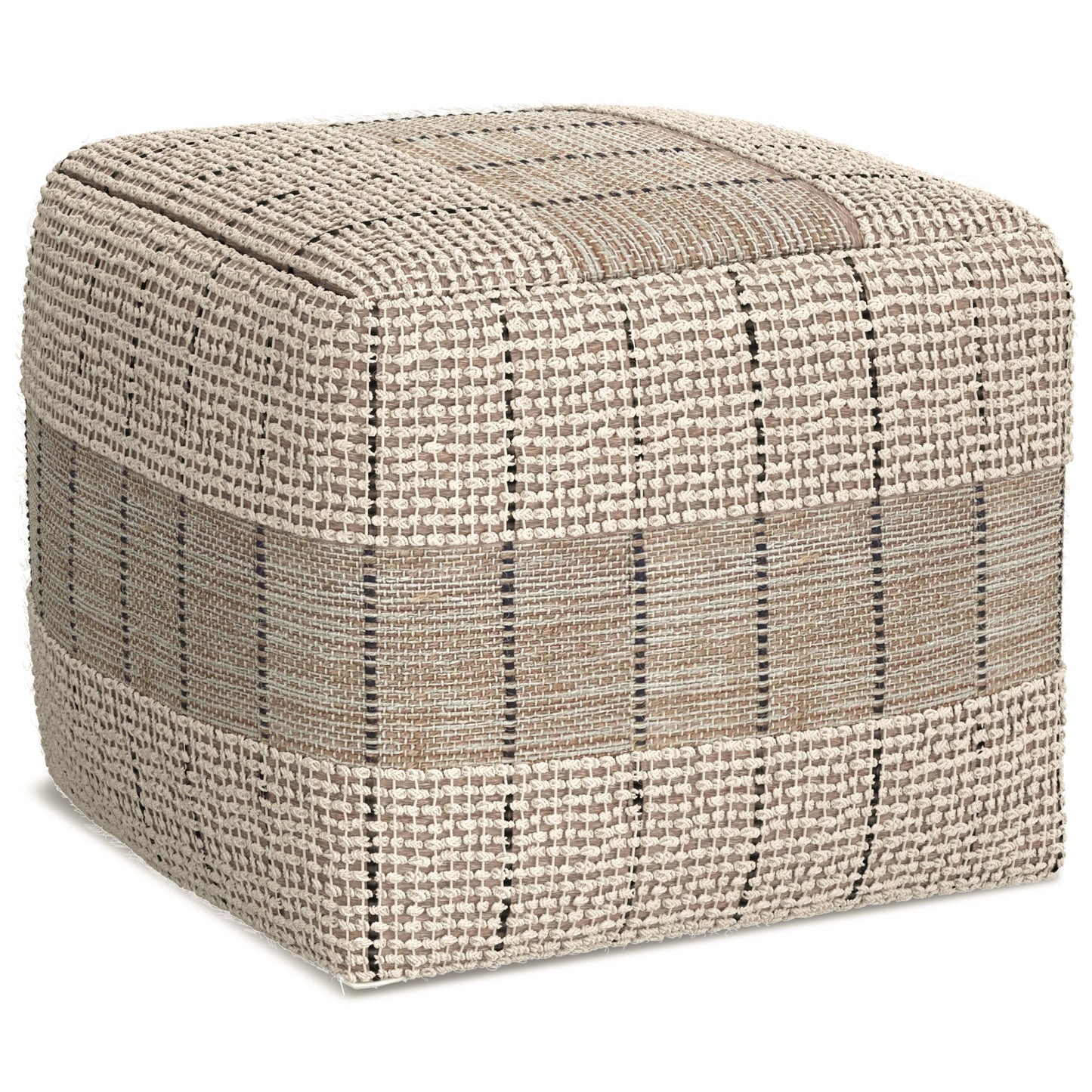 Elmer 18 Inch Wide Square Pouf
