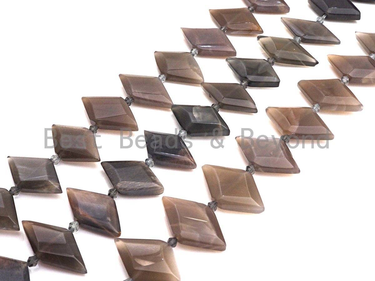 High Quality Natural Black Moonstone Horse Eye Shape Beads, Natural Moonstone Beads, 16x30mm, sku#U675