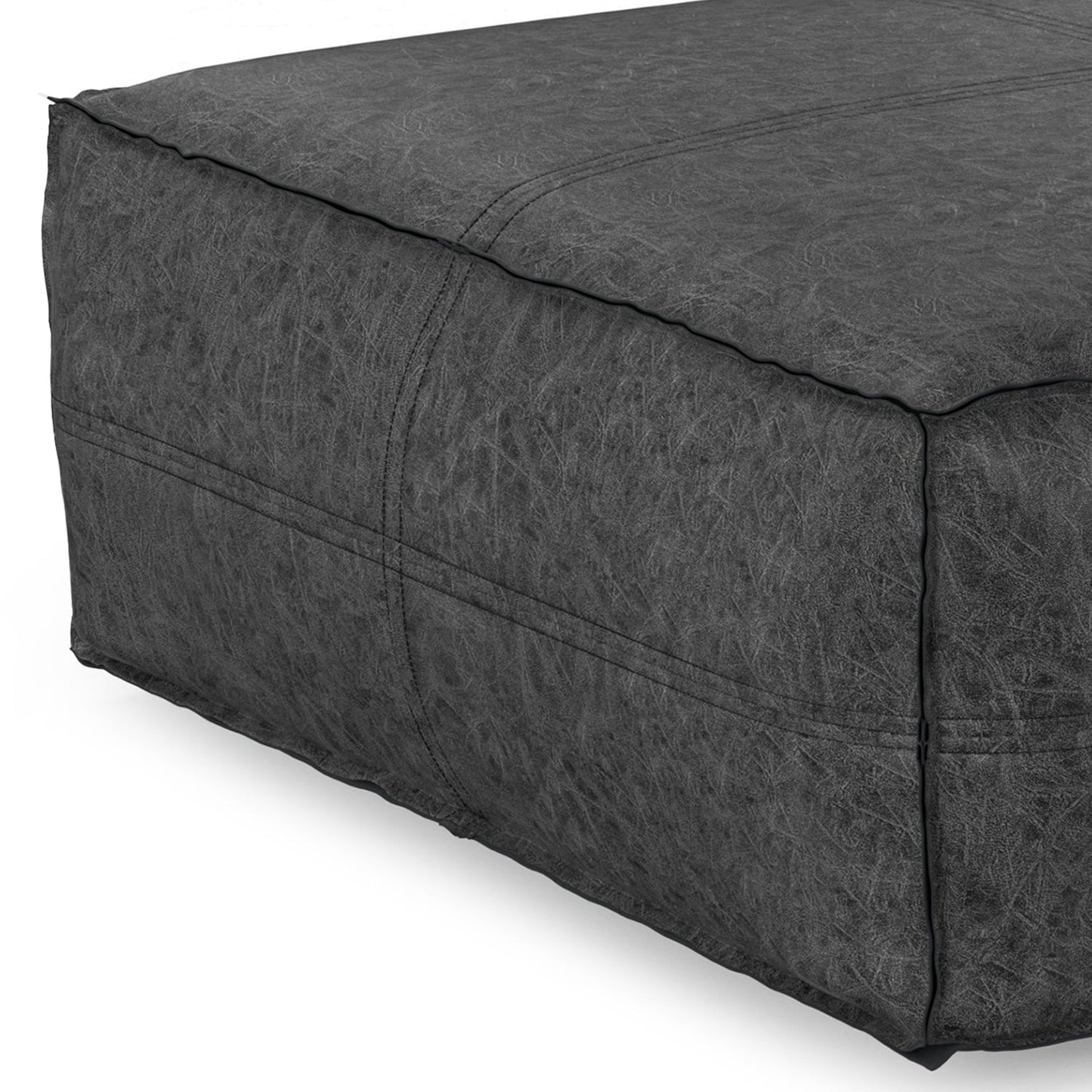 Brody Extra Large Coffee Table Pouf - Distressed