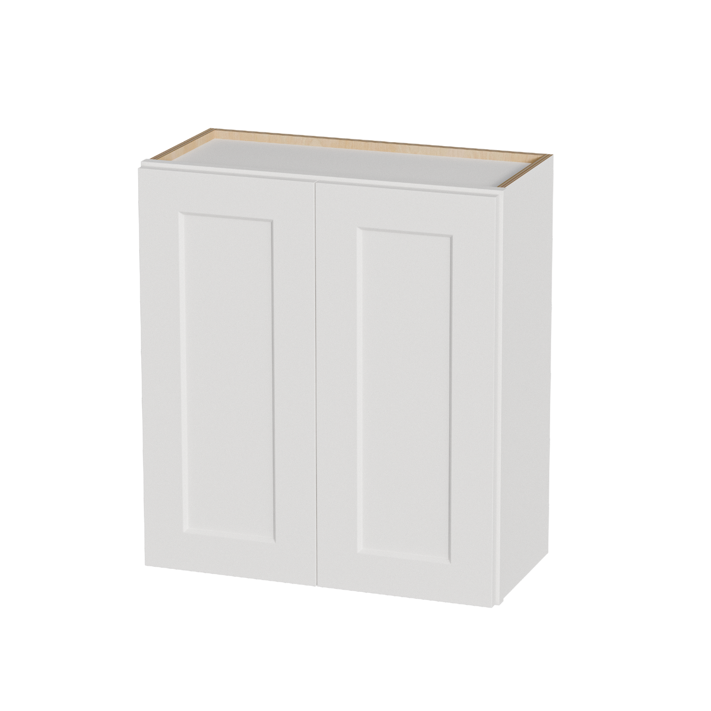 White Shaker Solid Wood Wall Cabinet with Soft-Close Doors