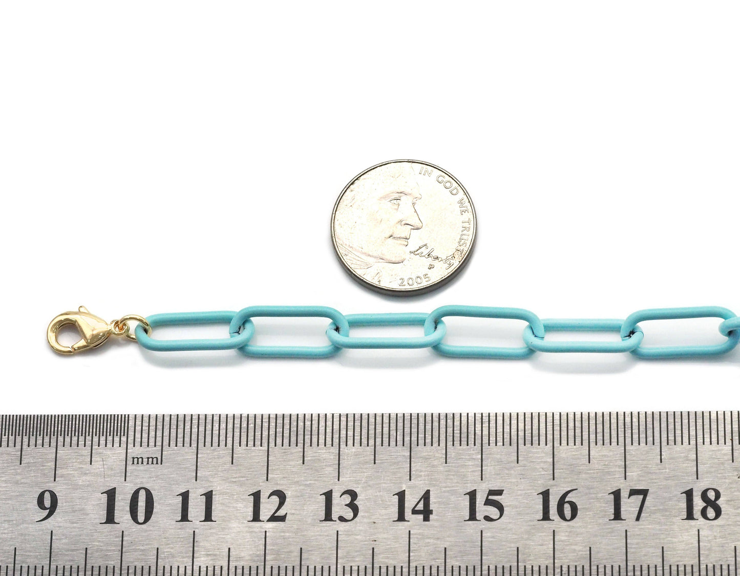 Colorful Enamel Paperclip Chain necklace, sku#EF176