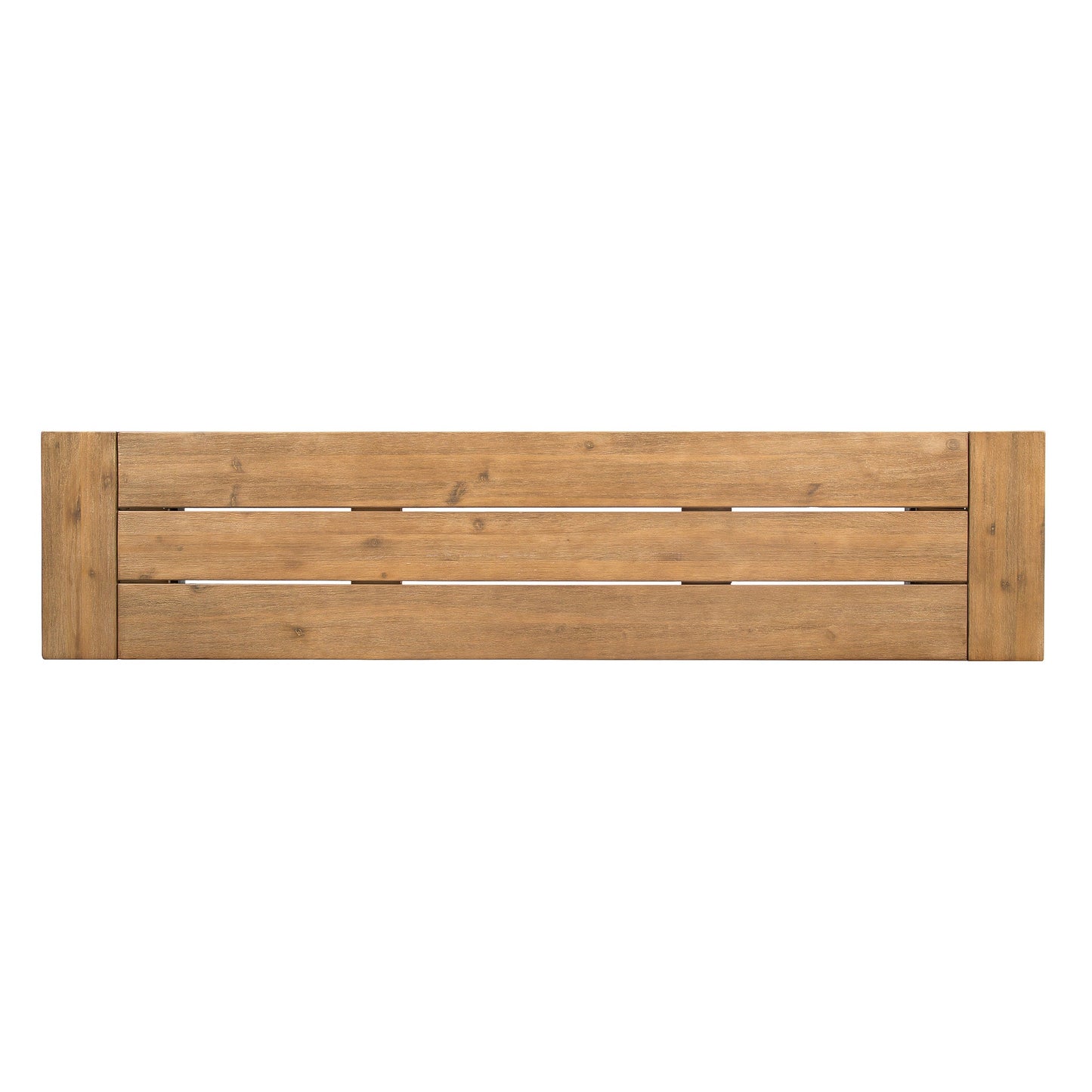 Outdoor Bench with Slat Panel Design and Acacia Wood Frame (Set of 2)