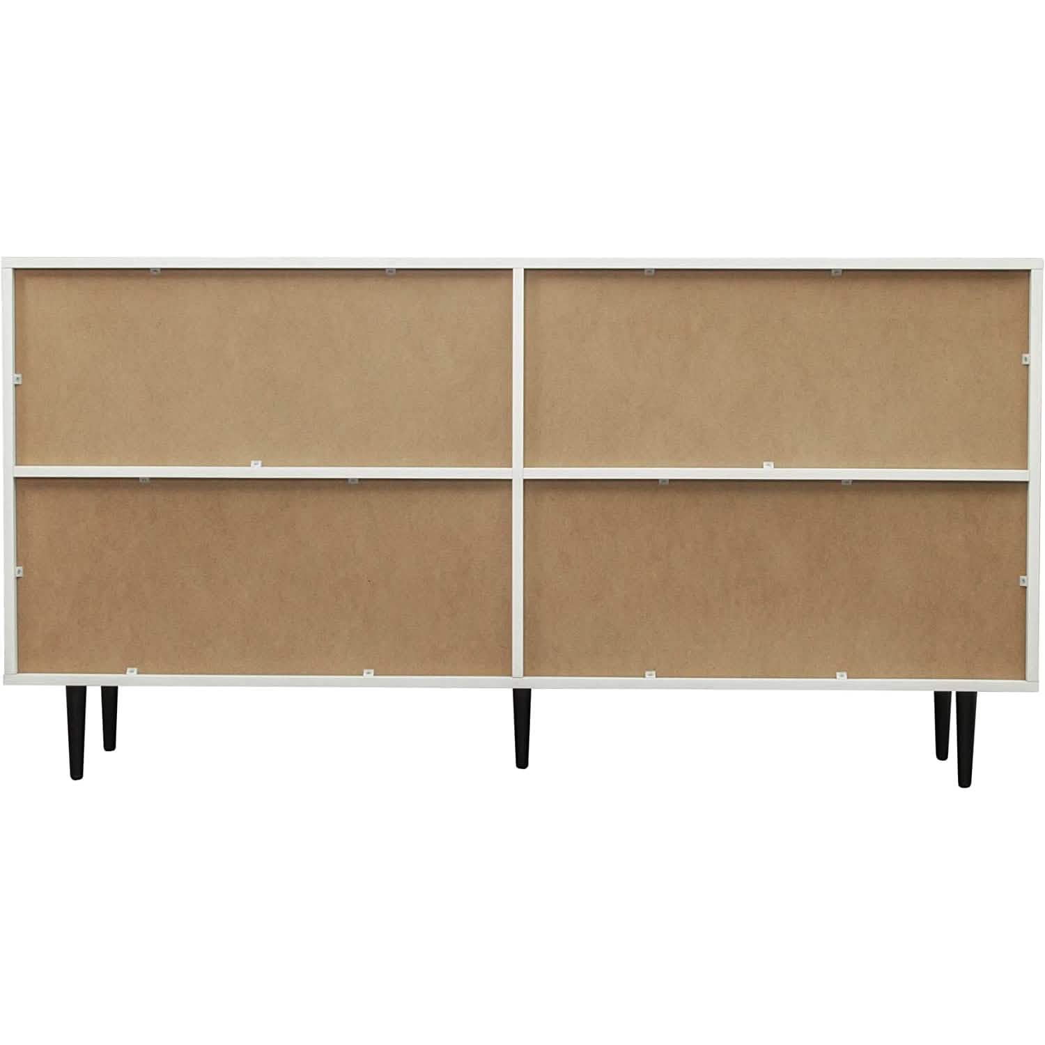 Meuble bas avec 2 portes et 3 étagères ouvertes