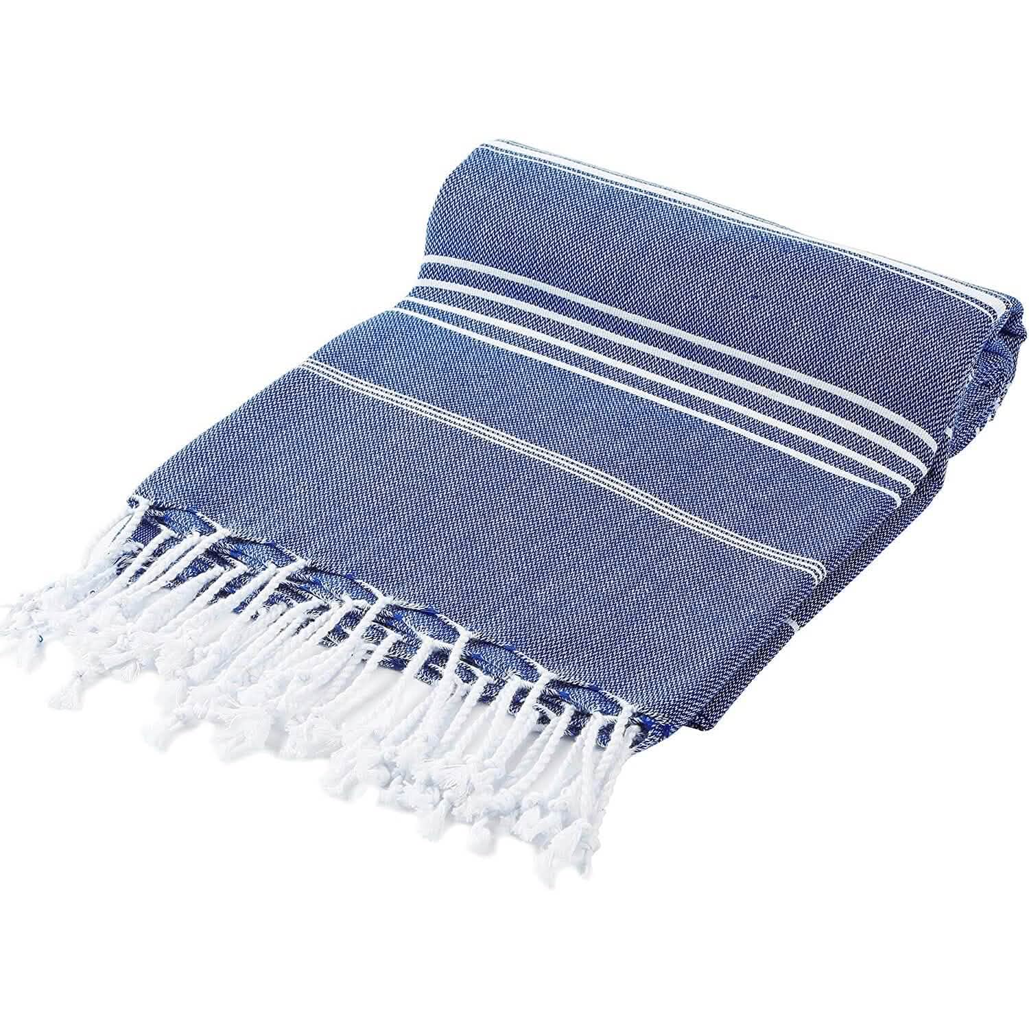 Cacala Pure Series Serviette de bain de luxe en peshtemal 100 % coton turc super doux et léger