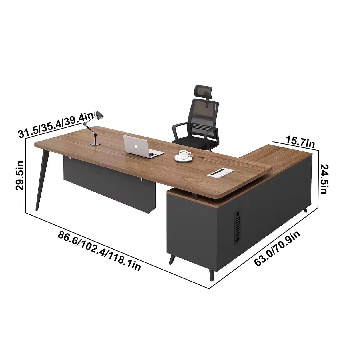 Caelum · Modern L-Shaped Desk