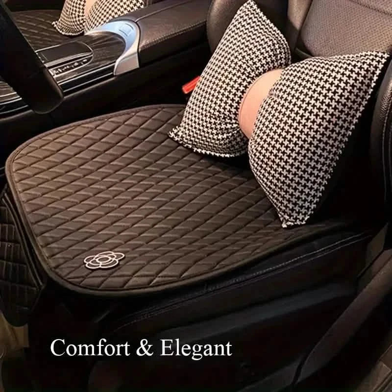 Camellia Flower Breathable Skidproof And Durable Car Seat Cushion