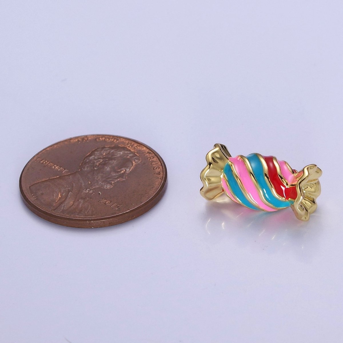 Candy Bead Connectors Enamel Candy Wrapper Bead Foodie Unique Jewelry Making Accessory W-782