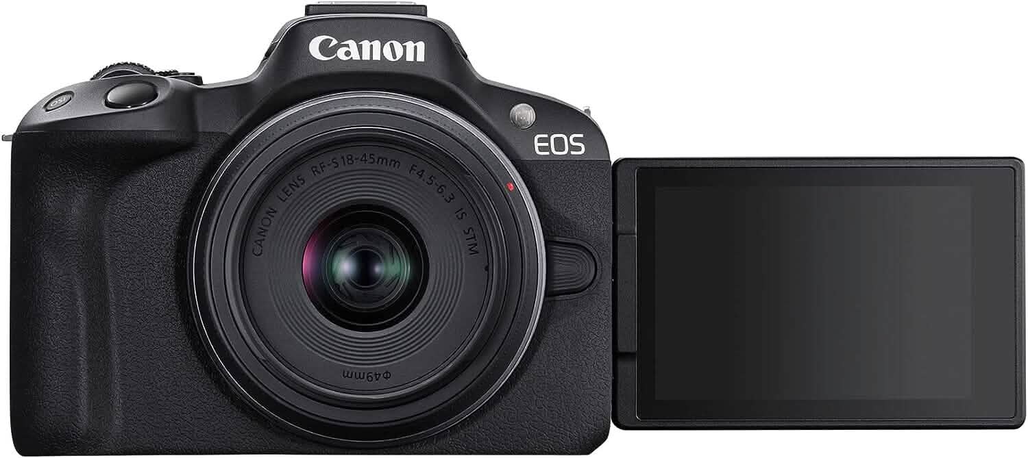 Canon EOS R50 4K Mirrorless Camera with RF-S 18-45mm f/4.5-6.3 IS STM Lens (Open-Box)