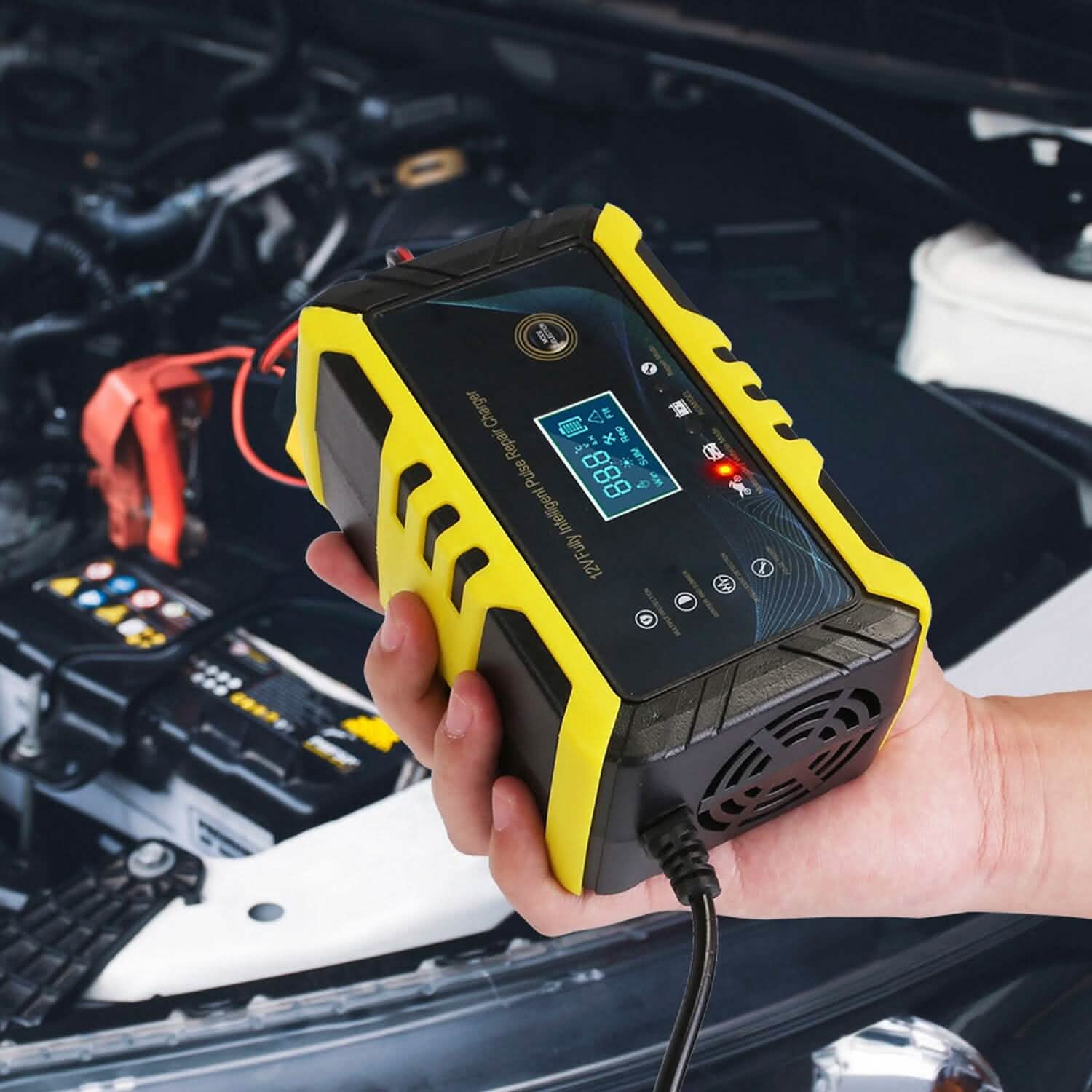 Car Battery Charger 12V/6A Smart Automatic Battery Charger Pulse Repair