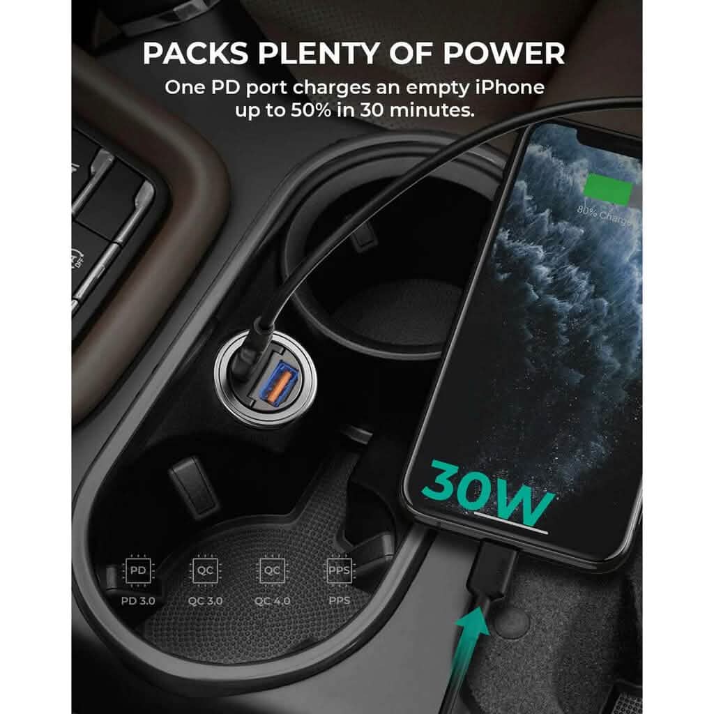 AUKEY カーチャージャー 30W デュアルポート