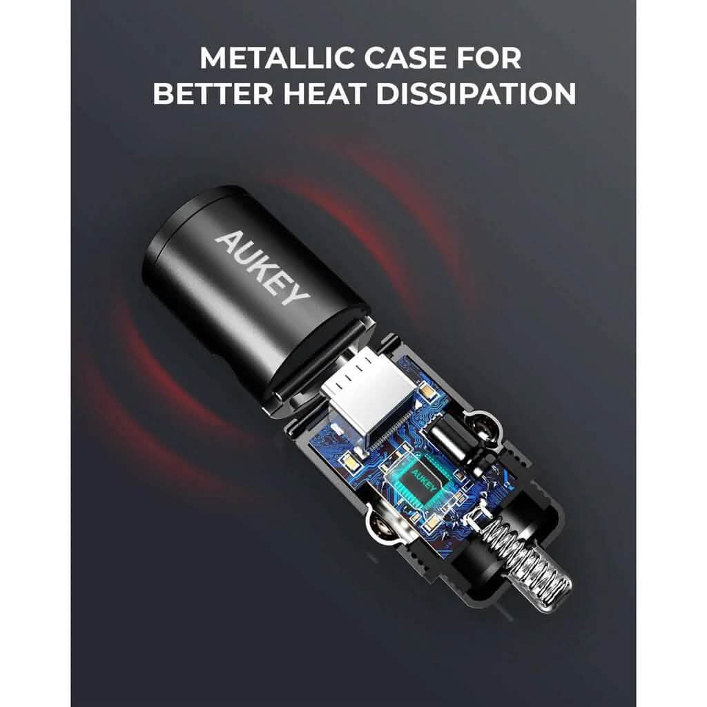 AUKEY カーチャージャー 30W デュアルポート