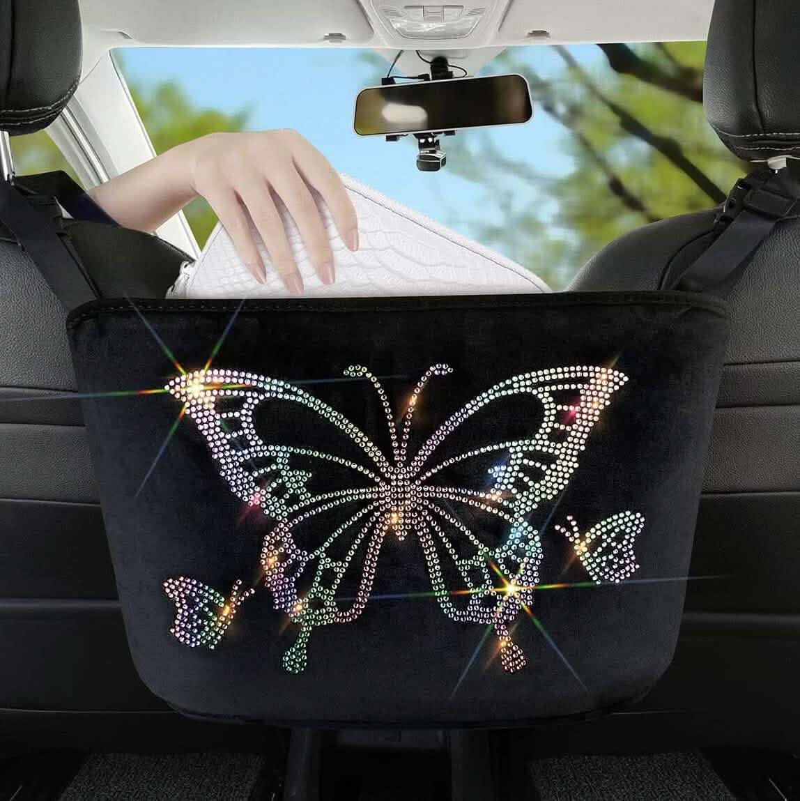 車用ネット式後部座席ポケットハンドバッグホルダー兼オーガナイザー（座席間用）
