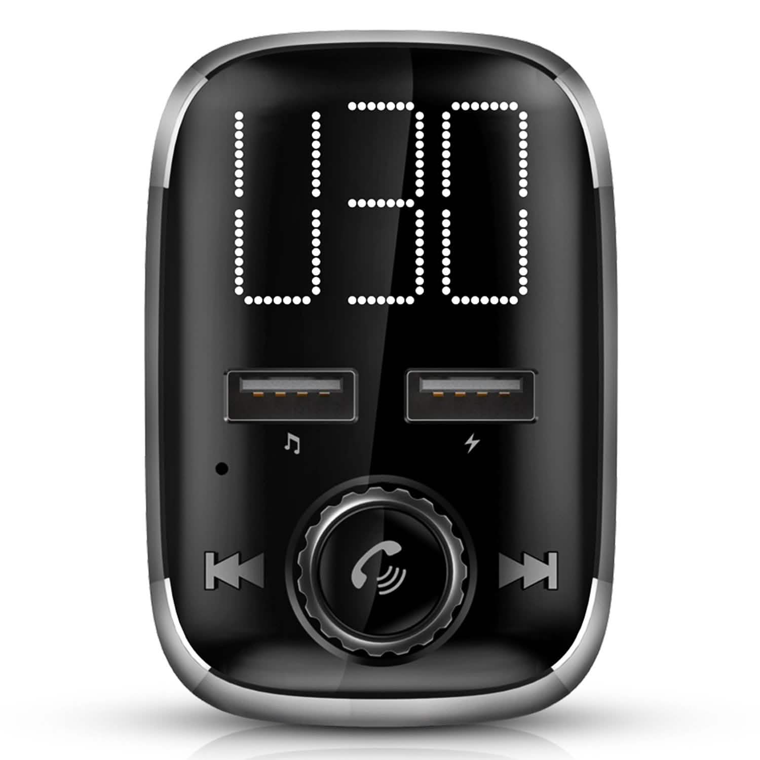 車載ワイヤレスFMトランスミッター デュアルUSB充電器