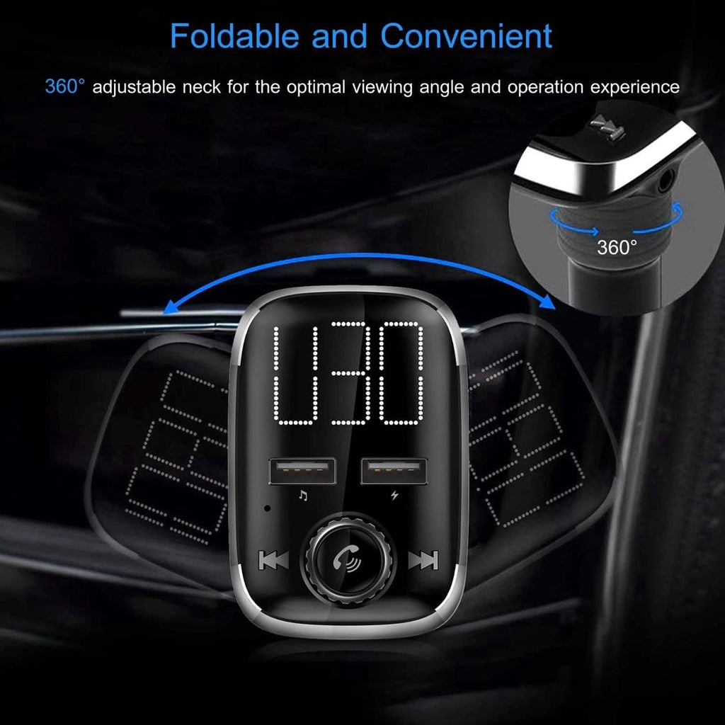車載ワイヤレスFMトランスミッター デュアルUSB充電器