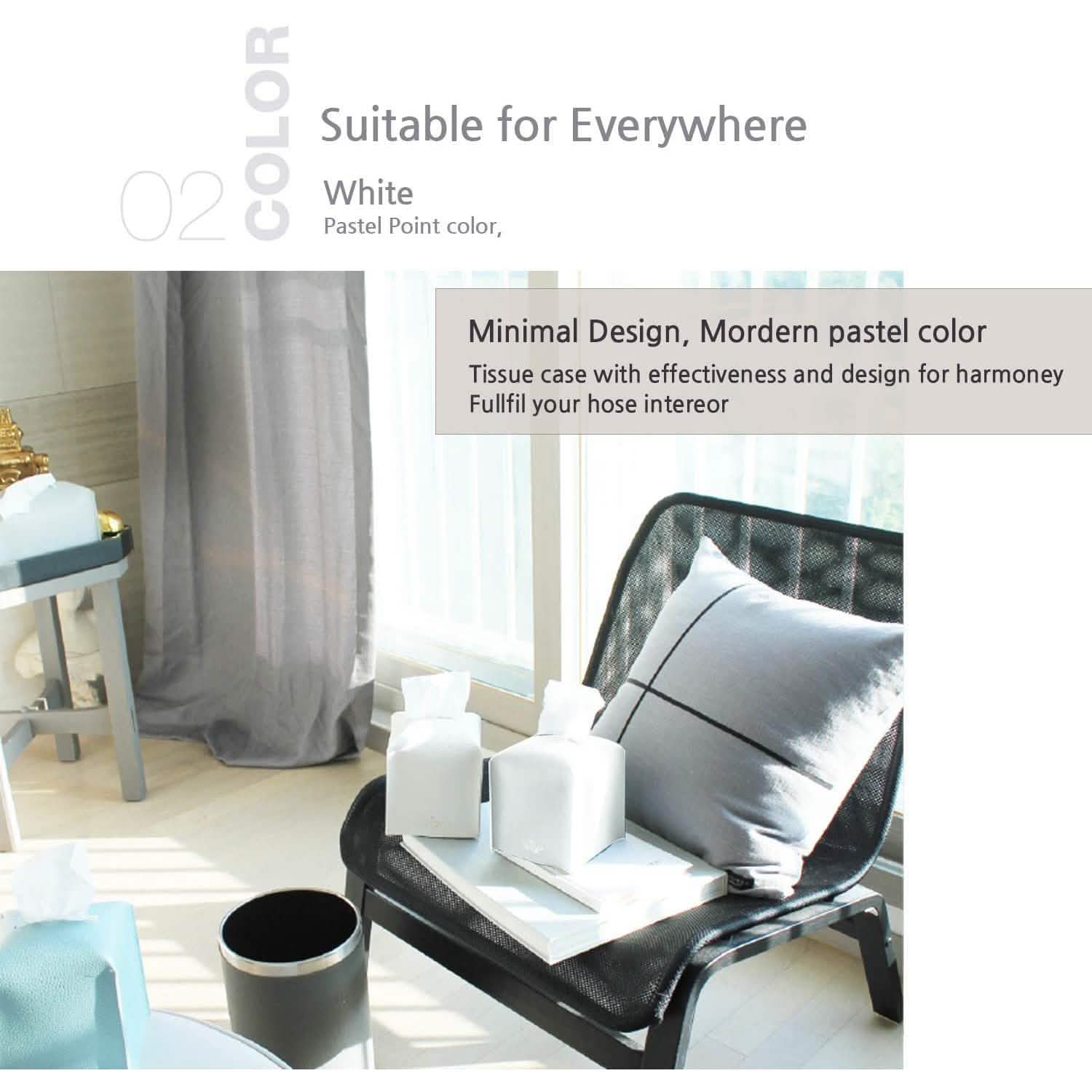 Carrotez Modern PU Leather Square Tissue Box Holder