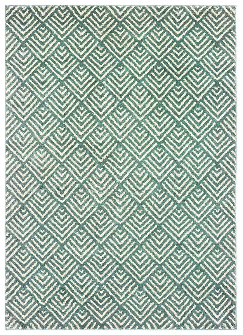Sandstorm Casual Rug - Turquoise / Cream