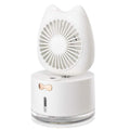 Cartoon Cat Fan Humidifier USB Charging Desktop Mute Hydrating Humidifier