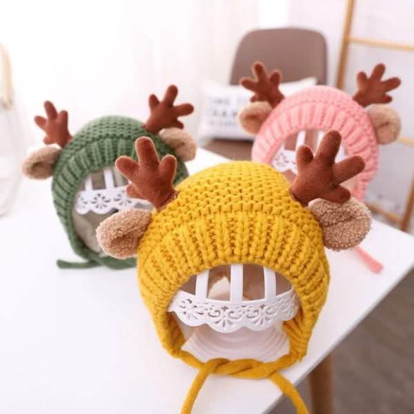 カートゥーンエルク ベビーハット 冬用クリスマスニット帽