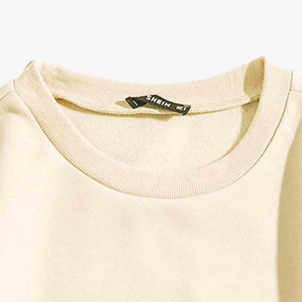 Cartoon Graphic Thermal Lined Oversized Sweatshirt