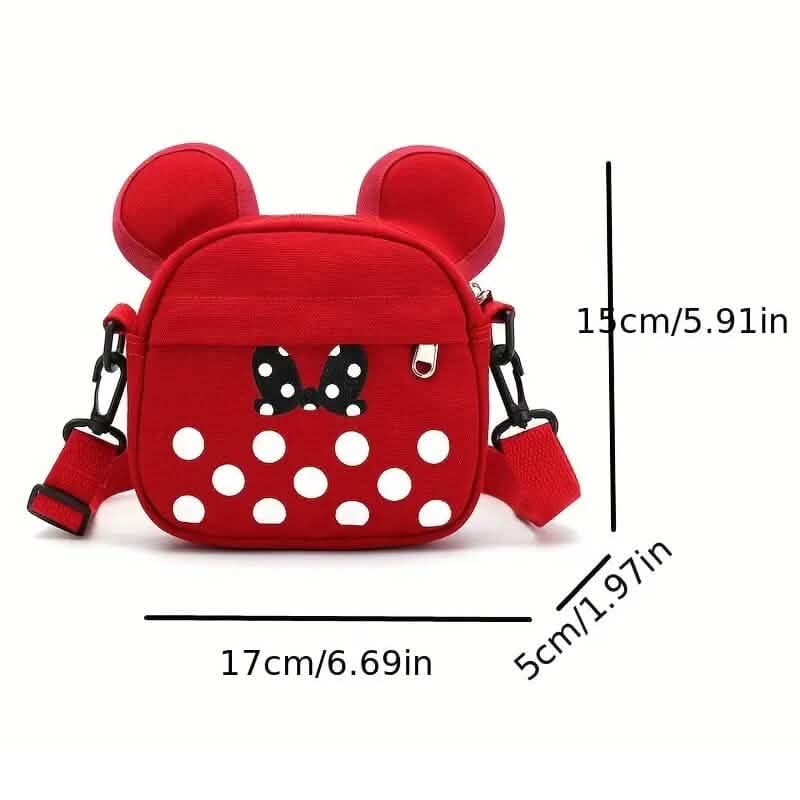 Mini sac à bandoulière porte-monnaie en forme de souris de dessin animé